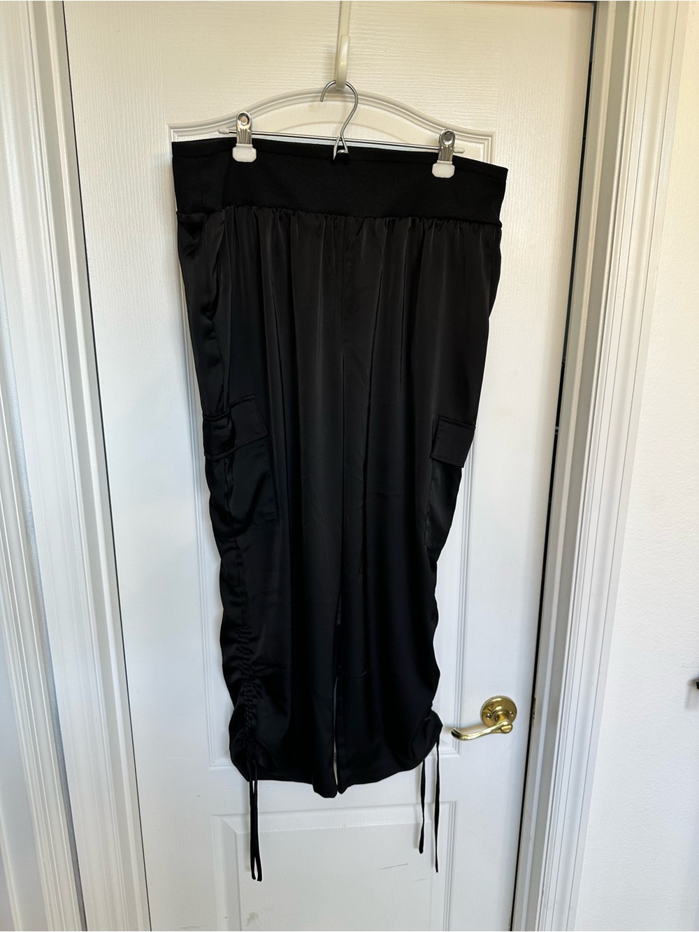 Nicole by Nicole Miller Black Track Pants Joggers
